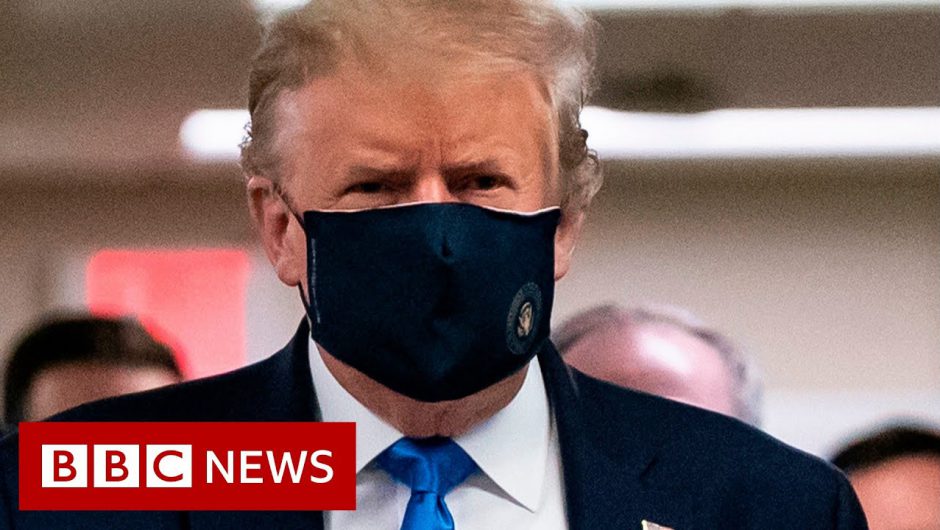 Coronavirus: Donald Trump finally wears mask in public – BBC News