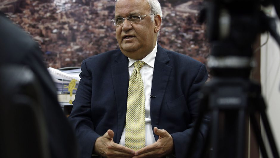 Top Palestinian official Erekat ‘critical’ from COVID-19
