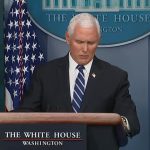Pence, coronavirus task force members leave briefing without taking questions