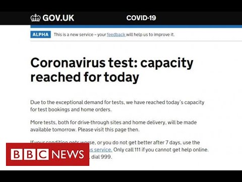 Coronavirus: test booking website swamped as thousands apply – BBC News