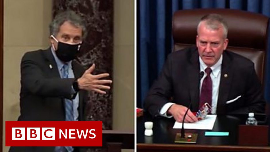 Two US senators have clashed over the wearing of face masks in the chamber – BBC News